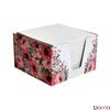 Kockatömb FORTUNA 9x9x6 cm mintás tartóban fehér