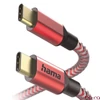 Adatkábel HAMA Reflective USB-C 1,5m piros