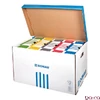 Archiváló konténer dobozoknak DONAU  555x370x315 mm felfelé nyíló tetővel kék
