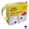 Etikett AVERY 3850 öntapadó jelölőpont adagoló dobozban pink 10mm 800 jelölőpont/doboz