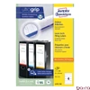 Etikett AVERY L4761-100 192x61 mm fehér iratrendezőcímke 400 címke/doboz 100 ív/doboz