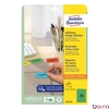 Etikett AVERY L6033-20 63,5x33,9mm univerzális zöld 480 címke/doboz 20 ív/doboz