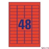 Etikett AVERY L6038-20 45,7x21,2mm univerzális visszaszedhető piros 960 címke/doboz 20 ív/doboz