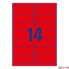 Etikett AVERY L7263R-25 99,1x38,1mm laser neon piros 350 címke/doboz 25 ív/doboz