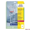 Etikett AVERY L8012-10 210x148mm antimikrobiális átlátszó 20 címke/doboz 10 ív/doboz