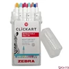 Filctoll  ZEBRA ClickArt nyomógombos vízbázisú 12 darabos