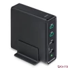 Hálózati töltő HAMA 2xUSB/2xUSB-C 60W fekete