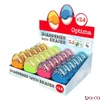 Hegyező és radír display OPTIMA 1 lyukú tartályos műanyag 24 darabos