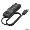 Kábel elosztó HAMA USB 2.0 + 4xUSB 2.0 kapcsolós fekete