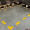 Padlójelölő kereszt alakzat DURABLE öntapadós 150x150 mm sárga 10 darabos