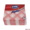 Szalvéta SINDY 1 rétegű 45 lapos 33x33 cm piros kockás