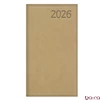 Zsebnaptár TOPTIMER Traditional T035 álló fehér lapos bézs 2026.
