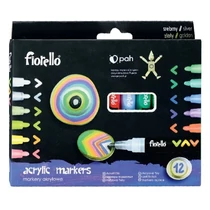 Akril marker FIORELLO 2 mm 12 darabos
