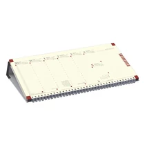 Asztali naptár kép nélküli TOPTIMER C050 fekvő sárga lapos fekete 2026.