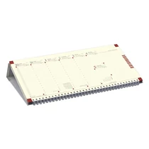 Asztali naptár kép nélküli TOPTIMER C050 fekvő sárga lapos szürke 2026.