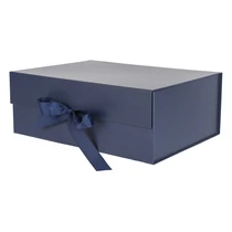 Díszdoboz PROMO összehajtható 33x25x12,5 cm sötétkék