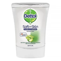Érintés nélküli antibakteriális készülék utántöltő DETTOL aloe verás 250 ml Érintés nélküli antibakteriális készülék utántöltő DETTOL aloe verás 250 ml