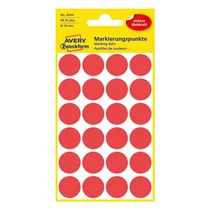 Etikett AVERY 3004 jelölőpont 18mm piros 96 darabos Etikett AVERY 3004 jelölőpont 18mm piros 96 darabos
