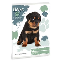 Füzet vonalas ARS UNA A/5 32 lapos 14-32 1.osztályos Bátor mancsok-Rottweiler
