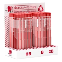 Grafitceruza display ICO Süni háromszög HB,B,2B 184 darabos