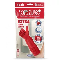 Gumikesztyű BONUS háztartási latex extra hosszú piros M
