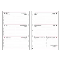 Gyűrűs kalendárium betét SATURNUS L311/F heti fehér lapos 2026.