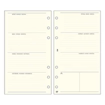 Gyűrűs kalendárium betét SATURNUS M358 bianco heti tervező sárga lapos