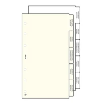 Gyűrűs kalendárium betét SATURNUS S330 elválasztólap fehér lapos