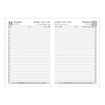 Határidőnapló ALISCA A/5 napi fehér lapos prémium 2026.