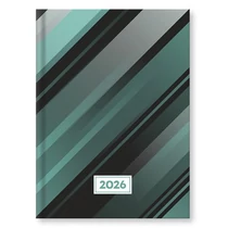 Határidőnapló VECTRALINE Csíkos B/6 napi fehér lapos 2026.