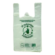 Ingvállas táska lebomló PLA 30x50x23cm vastag Jó egészséget Földünknek felirattal 100 darabos