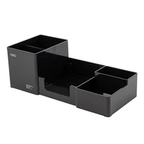 Írószertartó DELI műanyag 6 rekeszes fekete