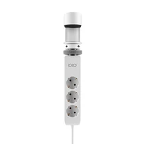 Kábel hosszabbító IOIO asztalhoz rögzíthető 3 aljzat 1,5m, 2xUSB-A, 1xUSB-C fehér