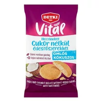 Keksz DETKI Édes hozzáadott cukor nélkül édesítőszerekkel kókuszos 180 g