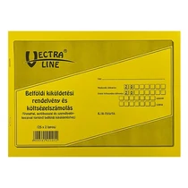 Nyomtatvány belföldi kiküldetési rendelvény és költségelszámolás VECTRALINE fekvő A/4 25x2 példányos