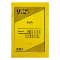 Nyomtatvány számlatömb VECTRALINE A/5 50x3 álló 1 áfás