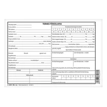 Nyomtatvány terhes törzslap 6 lapos A/5 fekvő