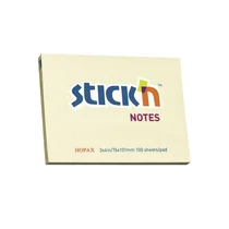 Öntapadós jegyzettömb STICK`N 76x101mm pasztell sárga 100 lap