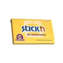 Öntapadós jegyzettömb STICK`N 76x127mm 360°-ban tapadó narancs 100 lap Öntapadós jegyzettömb STICK`N 76x127mm 360°-ban tapadó narancs 100 lap