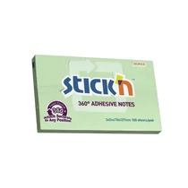 Öntapadós jegyzettömb STICK`N 76x127mm 360°-ban tapadó zöld 100 lap Öntapadós jegyzettömb STICK`N 76x127mm 360°-ban tapadó zöld 100 lap