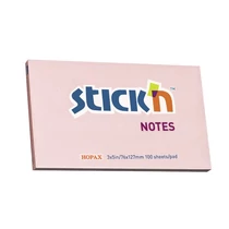 Öntapadós jegyzettömb STICK`N 76x127mm pasztell pink 100 lap Öntapadós jegyzettömb STICK`N 76x127mm pasztell pink 100 lap