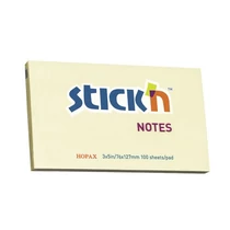 Öntapadós jegyzettömb STICK`N 76x127mm pasztell sárga 100 lap Öntapadós jegyzettömb STICK`N 76x127mm pasztell sárga 100 lap