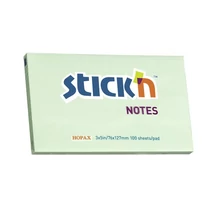 Öntapadós jegyzettömb STICK`N 76x127mm pasztell zöld 100 lap Öntapadós jegyzettömb STICK`N 76x127mm pasztell zöld 100 lap
