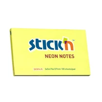 Öntapadós jegyzettömb STICK`N 76x127mm sárga 100 lap Öntapadós jegyzettömb STICK`N 76x127mm sárga 100 lap