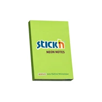 Öntapadós jegyzettömb STICK`N 76x51mm neon zöld 100 lap Öntapadós jegyzettömb STICK`N 76x51mm neon zöld 100 lap