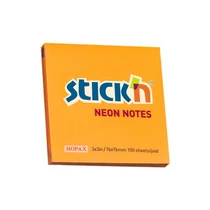 Öntapadós jegyzettömb STICK`N 76x76mm neon narancs 100 lap Öntapadós jegyzettömb STICK`N 76x76mm neon narancs 100 lap