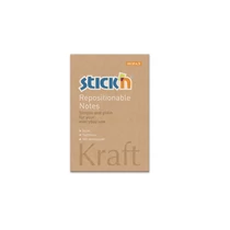 Öntapadós jegyzettömb STICK`N Kraft notes 76x51mm újrahasznosított natúr barna 100 lap Öntapadós jegyzettömb STICK`N Kraft notes 76x51mm újrahasznosított natúr barna 100 lap