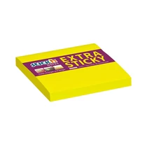 Öntapadós jegyzettömb STICK`N extra erős 76x76mm neon sárga 90 lap Öntapadós jegyzettömb STICK`N extra erős 76x76mm neon sárga 90 lap