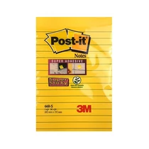 Öntapadós jegyzettömb 3M Post-it 660-3 102x152mm Super Sticky vonalas 90 lap Öntapadós jegyzettömb 3M Post-it 660-3 102x152mm Super Sticky vonalas 90 lap