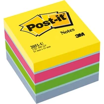 Öntapadós jegyzettömb 3M Post-it LP2051U 51x51mm mini kocka ultra színek 400 lap Öntapadós jegyzettömb 3M Post-it LP2051U 51x51mm mini kocka ultra színek 400 lap